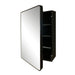 Bellaterra Home 29" x 18" Black Rectangle Wall-Mounted Steel Framed Mirror Medicine Cabinet