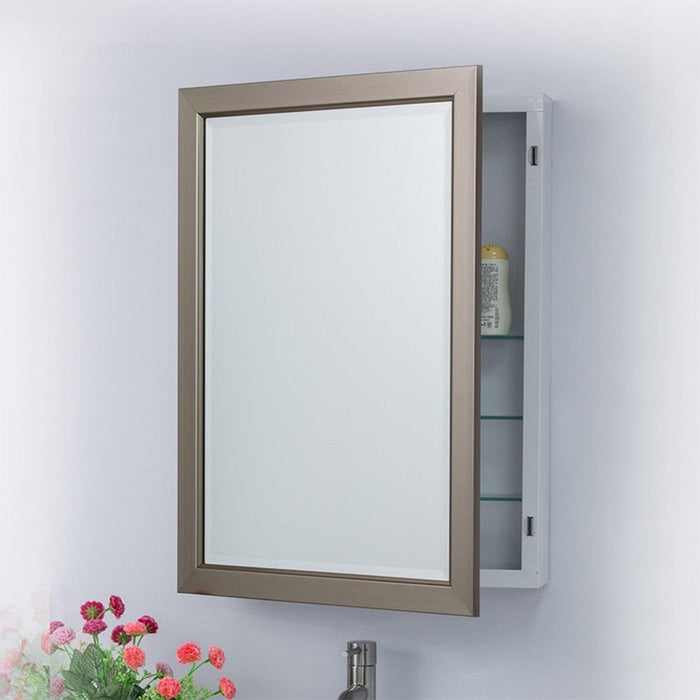 Bellaterra Home 808901-MC 22" x 30" Rectangle Wall-Mounted Framed Mirror Medicine Cabinet
