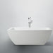 Bellaterra Home Livorno 59" x 24" Glossy White Rectangle Acrylic Freestanding Soaking Bathtub