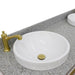 Bellaterra Home Trento 61" 4-Door 3-Drawer White Freestanding Vanity Set With Ceramic Double Vessel Sink and Gray Granite Top