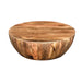 Benzara Mango Wood Coffee Table In Round Shape, Dark Brown By The Urban Port UPT-32180