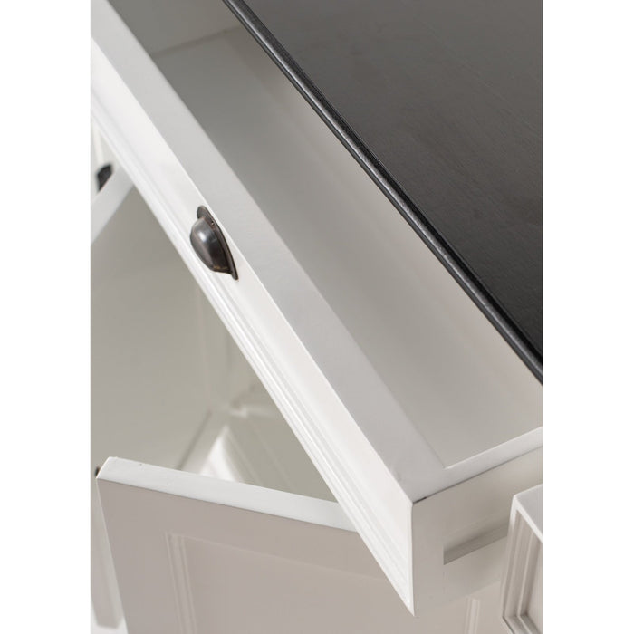 NovaSolo Halifax Contrast Buffet Console Table in Classic White & Black CA633CT
