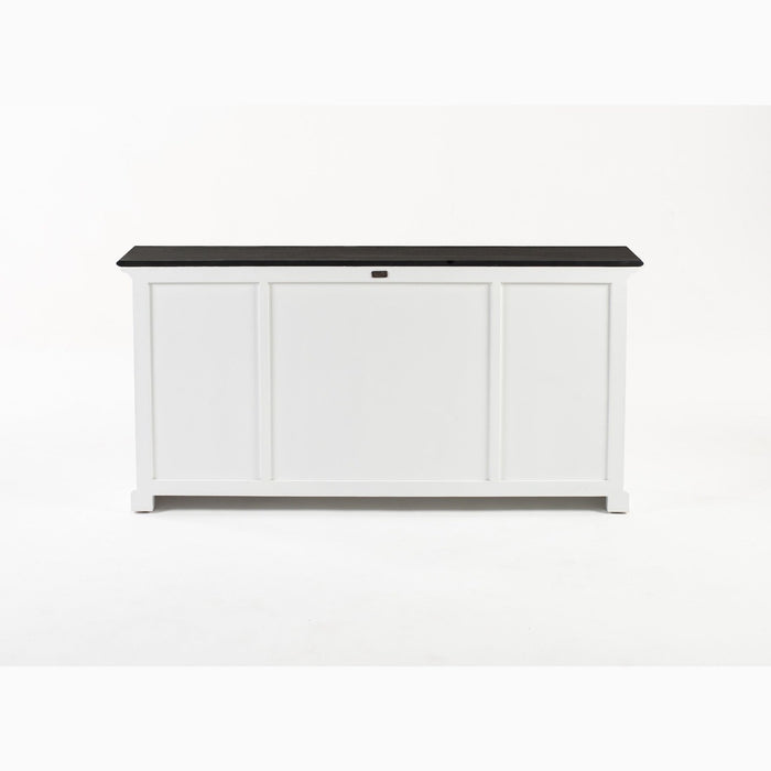 NovaSolo Halifax Contrast Buffet Console Table in Classic White & Black CA633CT