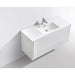 KubeBath DeLusso 48" Wall Mount Modern Bathroom Vanity