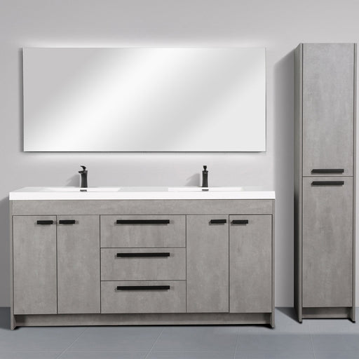 Eviva Lugano 72" Modern Bathroom Vanity with White Integrated Acrylic Sink