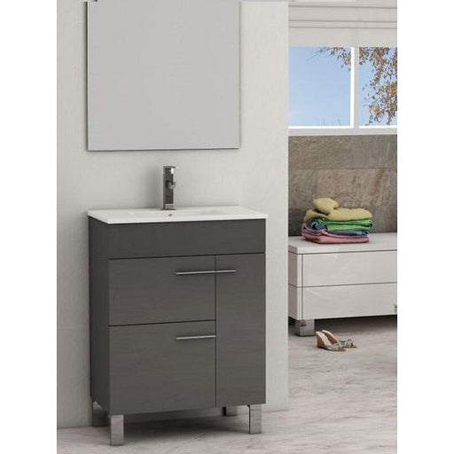 Eviva Cup 24" Modern Bathroom Vanity with White Integrated Porcelain Sink