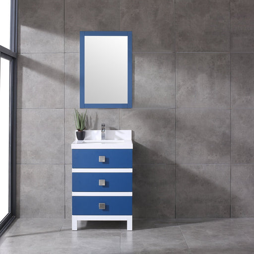 Eviva Sydney 24 Inch Bathroom Vanity with Solid Quartz Counter-top