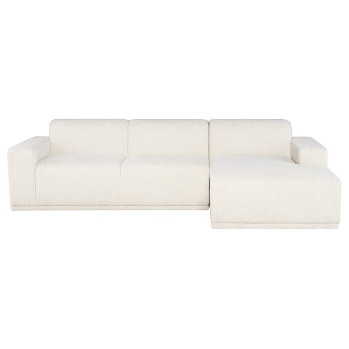 Nuevo Living Leo Right Arm Chaise Sectional Sofa in Coconut HGSC906