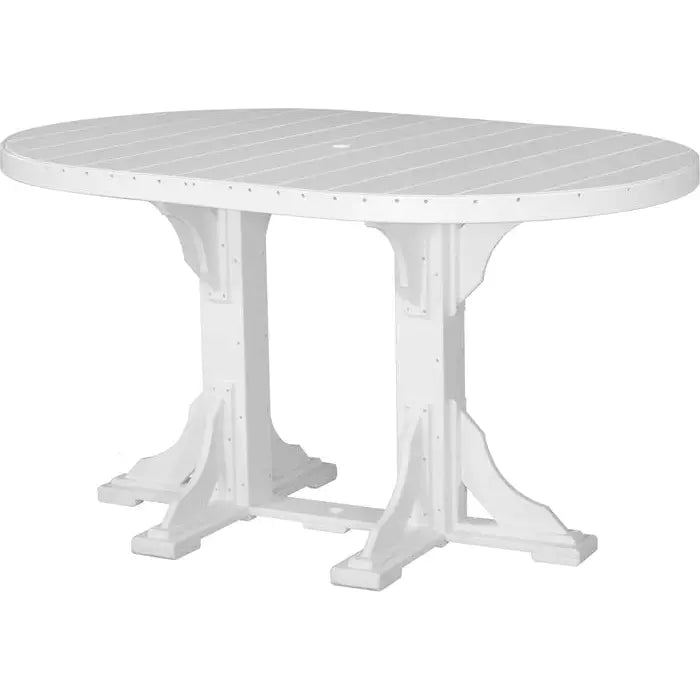 LuxCraft 4’x 6’ Bar Height Oval Table