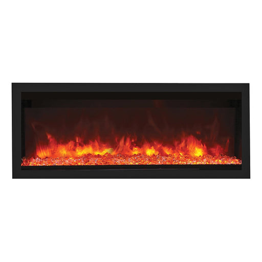 Remii Extra Tall Series Built-in Electric Fireplace with Black Steel Surround