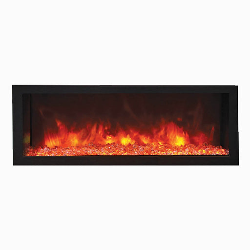 Remii Deep Series Built-in Electric Fireplace with Black Steel Surround