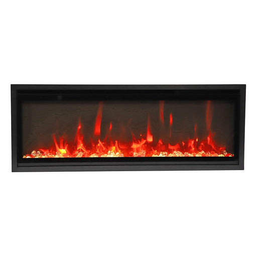 Remii Extra Slim Indoor Only Electric Fireplace with Black Steel Surround