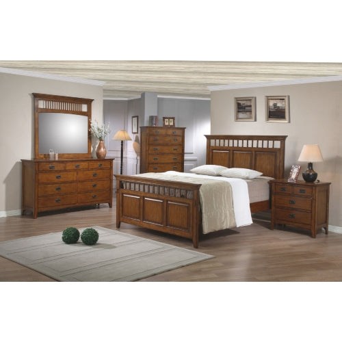 Sunset Trading Tremont 5 Piece King Bedroom Set| Distressed Brown Wood SS-TR900-K-BED-SET