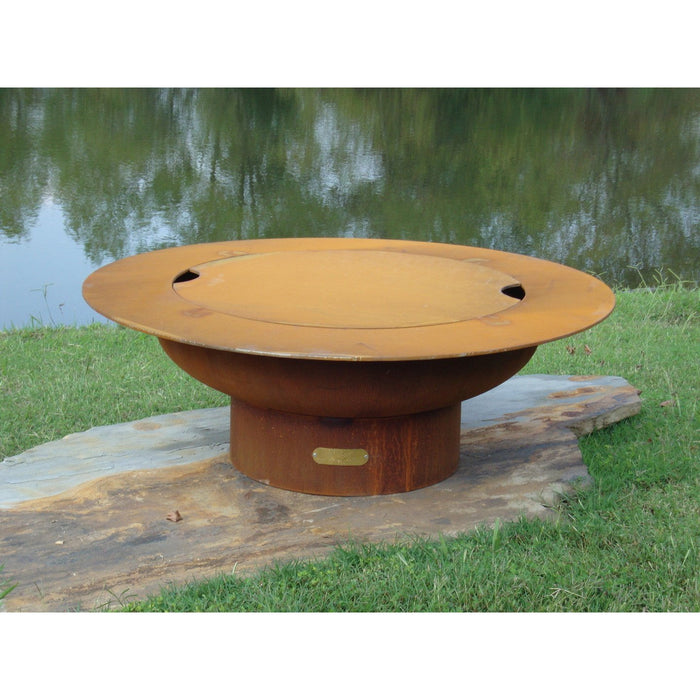 Fire Pit Art Saturn with Lid