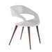 Bellini Modern Living Shape Dining Chair WHITE with wood legs Shape WHT-WD