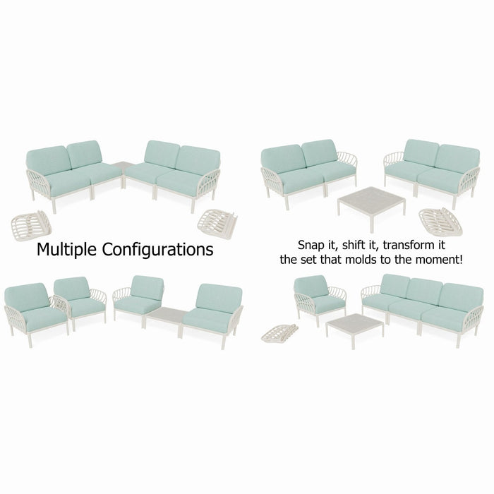 Strata Furniture Dahlia Patio Loveseat and Chair Group ODALCCTWM
