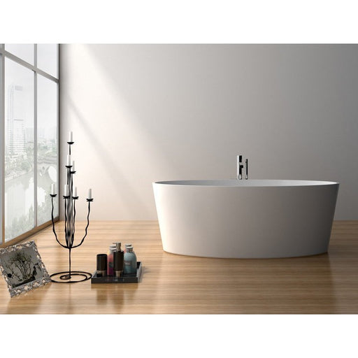 Legion Furniture 63" White Matt Solid Surface Tub - No Faucet WJ8617-W