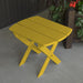 A & L Furniture Yellow Pine Folding Oval End Table