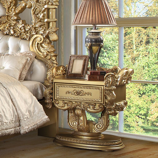 Acme Furniture Bernadette Nightstand in Gold Finish BD01475