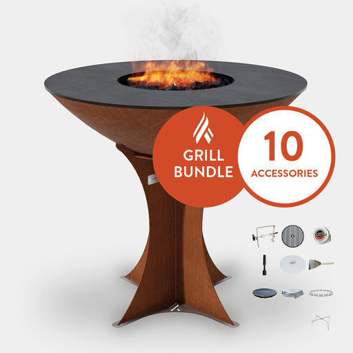 Arteflame Classic 40" Grill with Euro Base Home Chef Max Bundle With 10 Grilling Accessories.