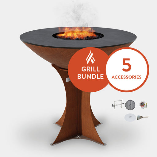 Arteflame Classic 40" Grill with Euro Base Home Chef Bundle With 5 Grilling Accessories.