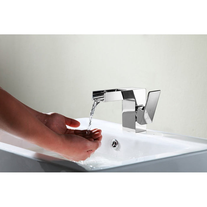 ANZZI Zhona Series 5" Single Hole Low-Arc Bathroom Sink Faucet in Polished Chrome Finish L-AZ039