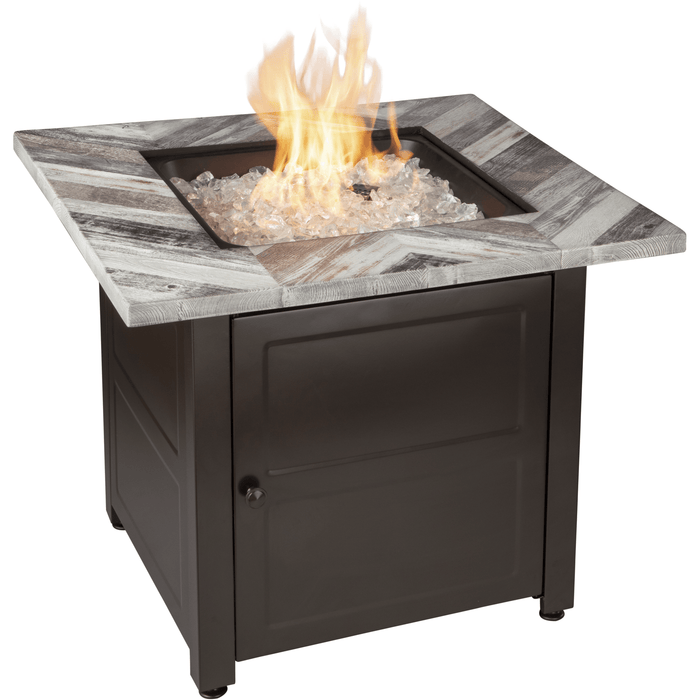 Endless Summer The Duval, LP Gas Outdoor Fire Pit with Printed Resin Mantel GAD15287SP