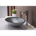 ANZZI Cobalt Series 20" x 15" Deco-Glass Oval Shape Vessel Sink in Blue Finish with Polished Chrome Pop-Up Drain LS-AZ035