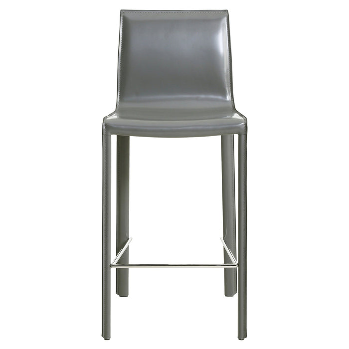 New Pacific Direct Gervin Recycled Leather Counter Stool, Set of 2 448526R-30