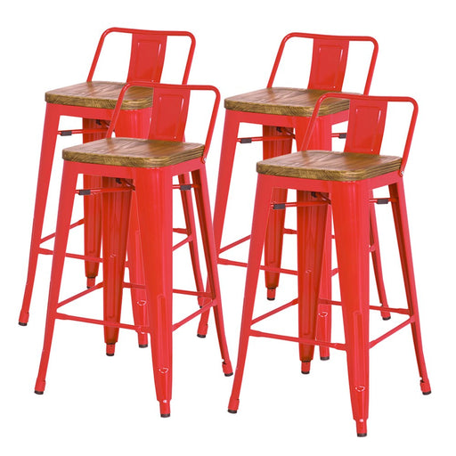 New Pacific Direct Metropolis Low Back Counter Stool, Set of 4 938533-R