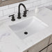 Water Creation Oakman 30" Single Sink Carrara White Marble Countertop Bath Vanity in Grey Oak with ORB Faucet and Rectangular Mirror