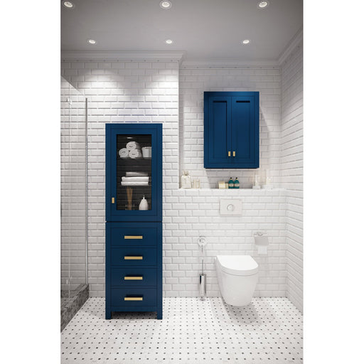 Water Creation Madison Madison Collection Linen Cabinet In Monarach Blue MADISON-LC-MB