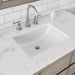Water Creation Oakman 48" Single Sink Carrara White Marble Countertop Bath Vanity in Grey Oak with Rectangular Mirror