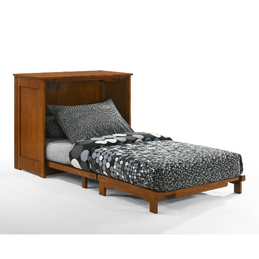 Night and Day Furniture Orion Twin/Full Murphy Cabinet Bed Complete in cherry