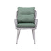 Acme Furniture Jenneva 7pc Patio Dining Set in Night Green Fabric & Gray Finish OT01095