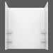 MediTub Smooth No Tiling Walk-in Bathtub Wall Surround System in White HDWX-FL00WHG