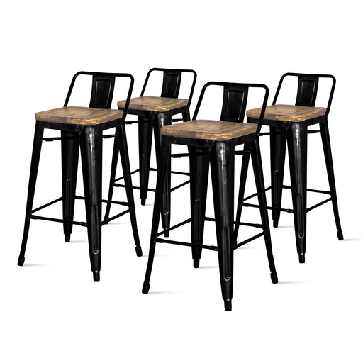 New Pacific Direct Metropolis Low Back Counter Stool, Set of 4 938533-B