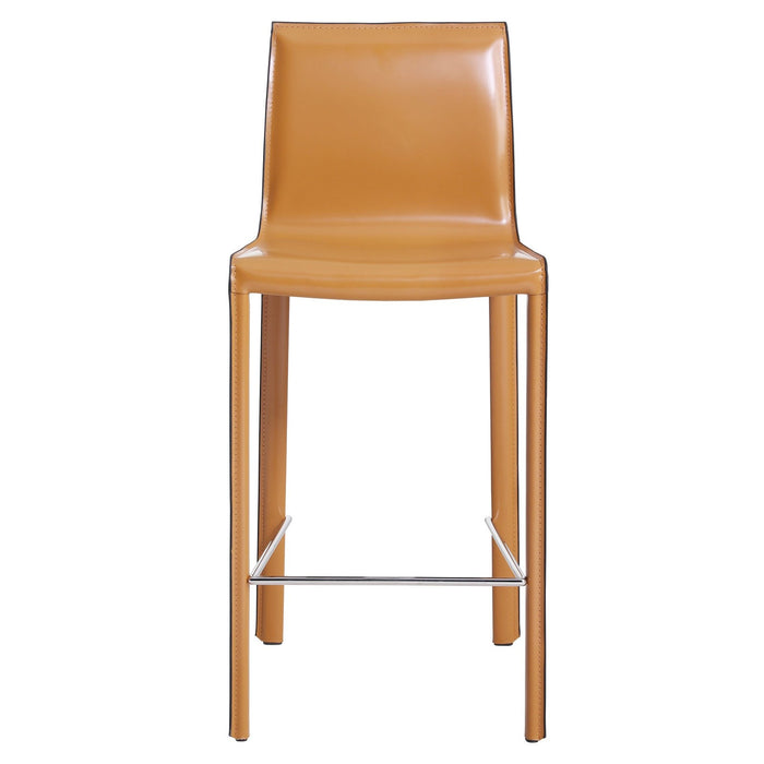 New Pacific Direct Gervin Recycled Leather Counter Stool, Set of 2 448526R-29
