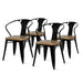 New Pacific Direct Metropolis Metal Arm Chair, Set of 4 938730-B