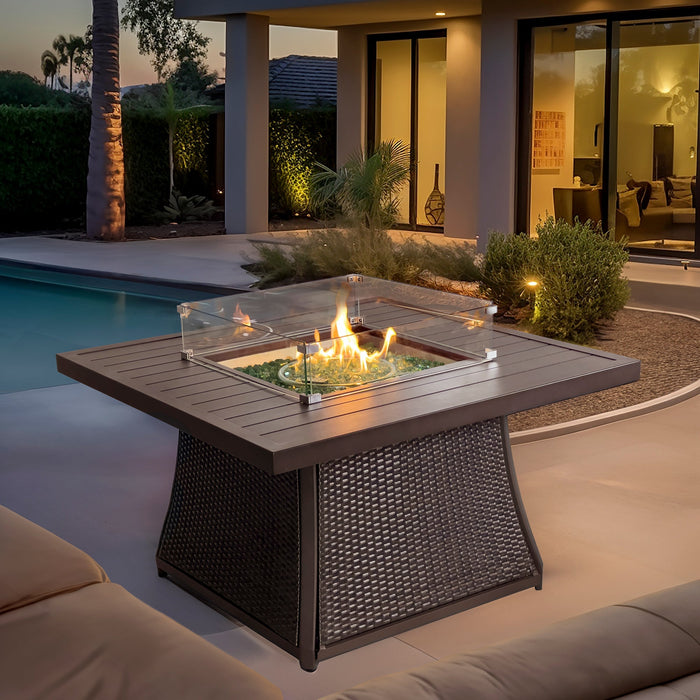 Kinger Home Uri 42" Outdoor Fire Pit Table for Patio