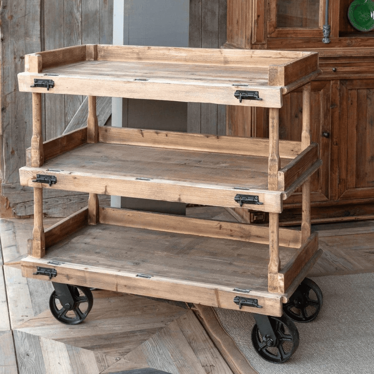 Halifax North America Rolling 36 High Kitchen Island Cart on Wheels | Mathis Home