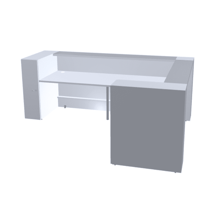 MDD Valde Modern Modular Reception Desk - Corner 114.4" x 86.9" LAV17L