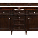Brittany 60" Double Vanity, Burnished Mahogany, w/ 3 CM Siberian Silestone Top w/FreePower Wireless Charger