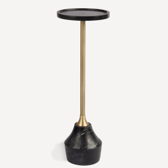 Union Home Noah Marble Drink Table - Marine Black LVR01024