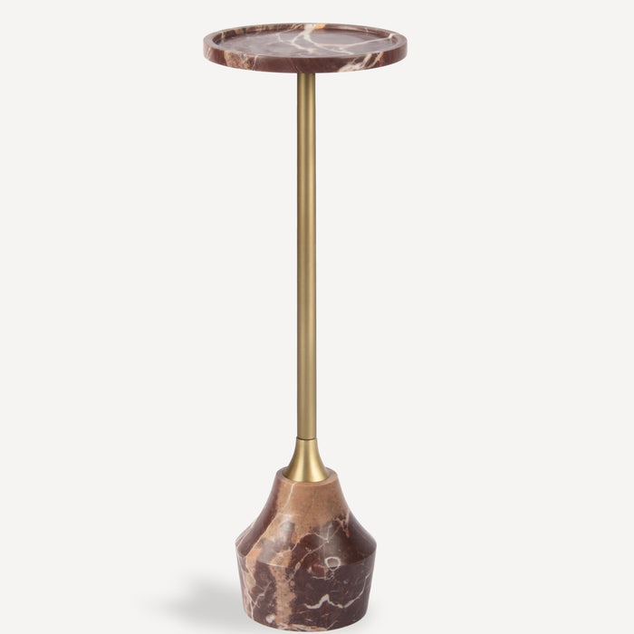Union Home Noah Marble Drink Table - Red Levanto LVR01023