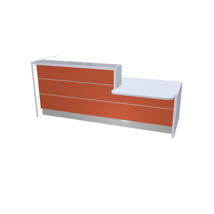 MDD Valde Modern Modular Reception Desk - Straight Low 104.9" x 43.8" LAV21L