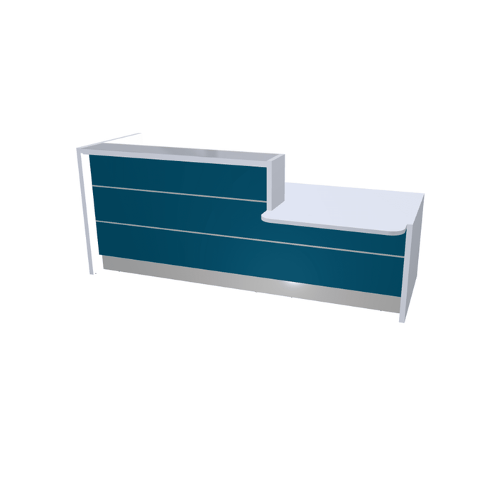 MDD Valde Modern Modular Reception Desk - Straight Low 104.9" x 43.8" LAV21L