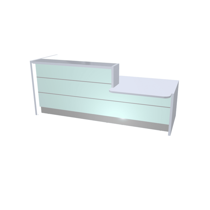 MDD Valde Modern Modular Reception Desk - Straight Low 104.9" x 43.8" LAV21L