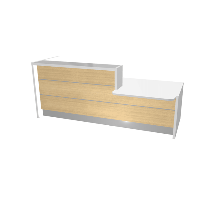 MDD Valde Modern Modular Reception Desk - Straight Low 104.9" x 43.8" LAV21L