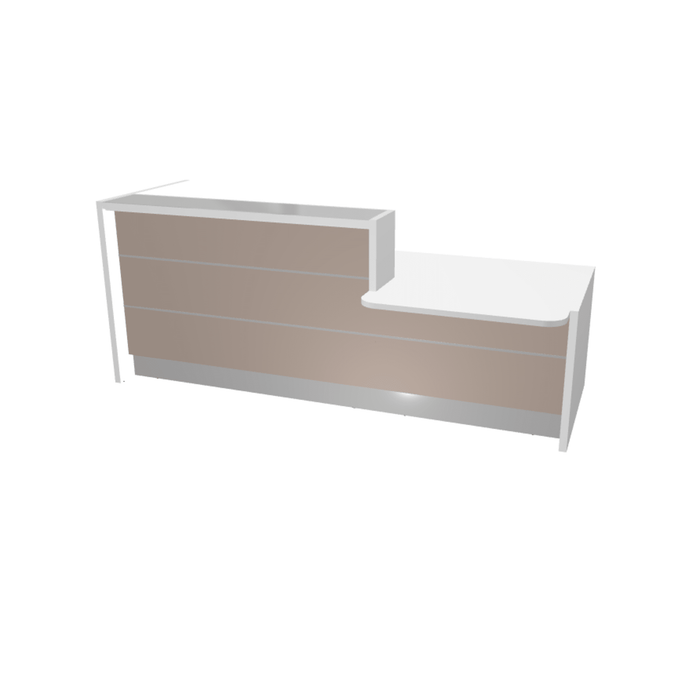 MDD Valde Modern Modular Reception Desk - Straight Low 104.9" x 43.8" LAV21L